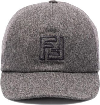 Fendi Logo-embroidered Wool Cap