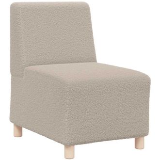 vidaXL Vidaxl - Sill&oacute;n Sin Brazos De Sof&aacute; Gris Claro 55 Cm Tejido Imitaci&oacute;n Lana Rizada