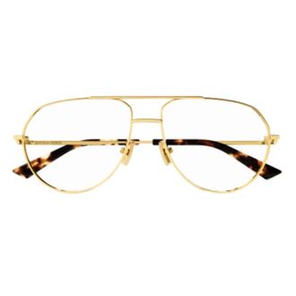 Bottega Veneta Glasses, unisex, Yellow, Size: 57 MM Optical Frame