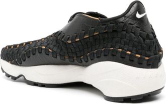 Nike Womens Woven Leather Sneaker Black Rubber