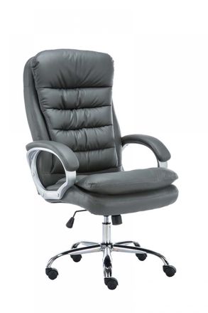 Clp Silla de oficina giratoria regulable en Simil cuero Gris
