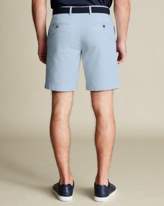 CHARLES TYRWHITT Cotton Shorts - Sky Blue Size 30 by Charles Tyrwhitt