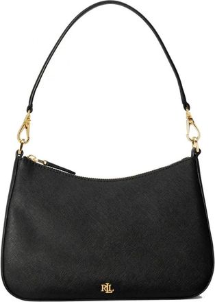 Ralph Lauren Leren Schoudertas - Dames - Schoudertassen - Zwart - ONE Size - Leer - Tassen