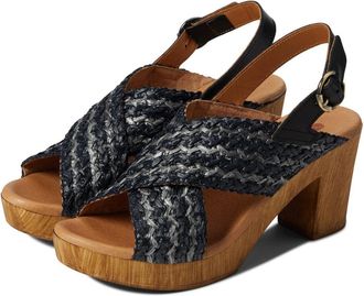 Eric Michael Eric Michael Martie Sandals Womens Black Block Heel Slingback RHS8937