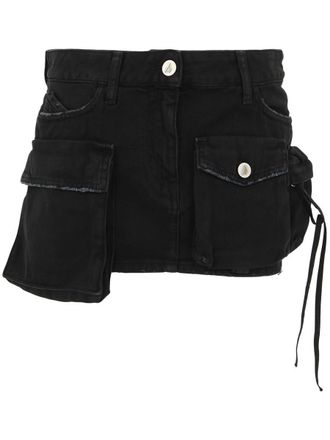 The Attico Fay Denim Mini Skirt