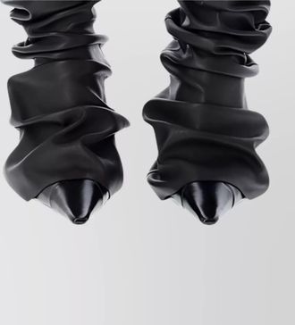 Dolce & Gabbana slim fit leather trousers pockets