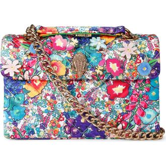 Kurt Geiger Kensington Floral Convertible Shoulder Bag in Blue/green Multi at Nordstrom