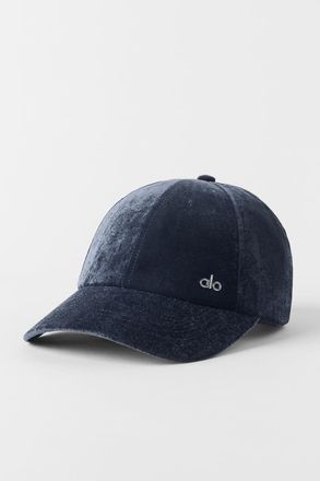 Alo | Velvet Off-Duty Cap in Navy Blue