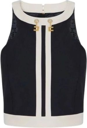 Elisabetta Franchi Mujer, Camisetas, Negro, Talla: XS