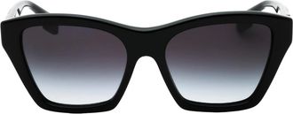 Burberry Womens Burberry Dark Grey Lens Black Textured Sunglasses - Size: ONE size