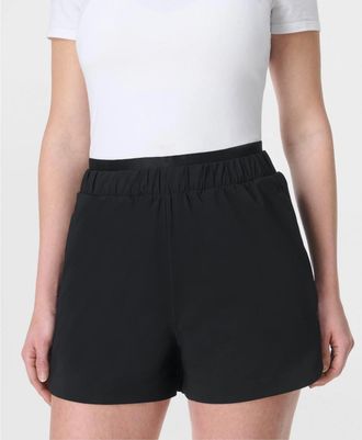 Sweaty Betty Explorer Elevated Shorts Womens Black Stretch 3 Inseam KFC947
