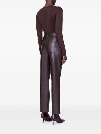 Anine Bing Sylvie Long Sleeve Tee - Dark Brown