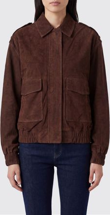 Arma Giacca a camicia in pelle scamosciata con mostrine e fondo elastico