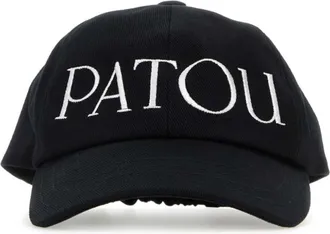 Patou Klassieke Zwarte Katoenen Baseballpet - Dames - Petten - Zwart - S - Katoen - Accessoires