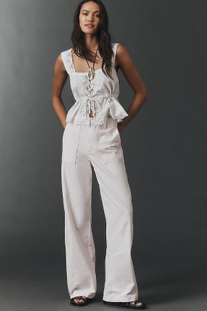 Pistola Denim Wren Relaxed High-Rise Wide-Leg Cargo Pants