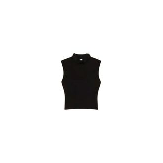 Twinset Tops, Dames, Zwart, S, Polyester, Top lupetto collezione Actitude