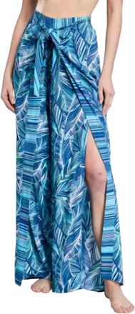 La Blanca Sketched Leaves Pants In Poolside