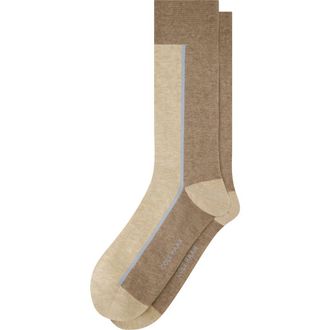 Cole Haan Colorblock Dress Socks in Tan at Nordstrom