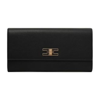 Elisabetta Franchi Accessoires, Dames, Zwart, ONE Size, Leer, Schoudertas