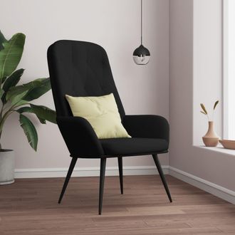vidaXL Sill&oacute;n De Relax De Terciopelo Negro Vidaxl