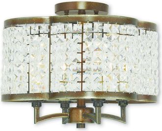 Livex Lighting Livex Grammercy 4-Light Pbz Mini Chandelier/Flush Mount