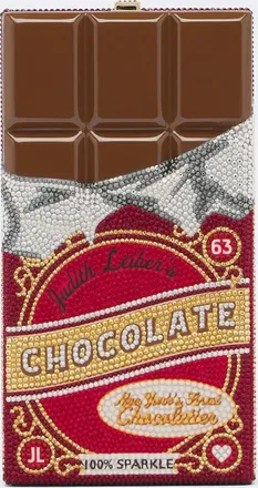 Judith Leiber Candy Bar Milk Chocolate embellished clutch