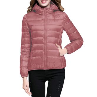 Generic Womens Warm Winter Packable Down Jacket Lightweight Transitional Padded Down Jacket for Ladies jacket Windproof Insulated Slim Fit Short Outerwear jac