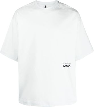 OAMC x Nasa moon-print T-shirt - men - Cotton/Silk - S - White