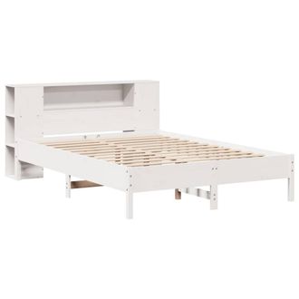 Berkfield Home Decorative Bookcase Bed without Mattress White 150x200 cm King So