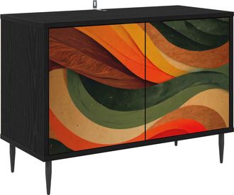 vidaXL Mueble De Tv Bonn 69 X 33 X 50,5 Cm Roble Negro Vidaxl