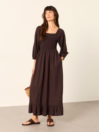 Fat Face FatFace Adele Chocolate Brown Regular Midi Dress