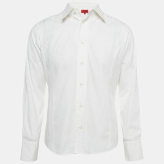 HUGO BOSS White Cotton Long Sleeve Shirt