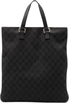 Gucci Pre-owned Vintage Tote Bag - Dames - Vintage Shopper - Zwart - ONE Size - Leer - Vintage