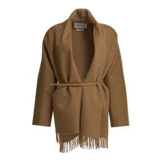 Max Mara Belted Coats, female, Brown, Size: 2XS Mxmabilita Coat