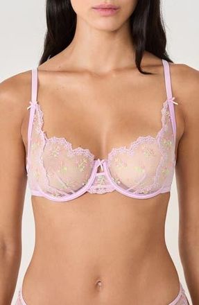 Etam Reveuse Embroidered Underwire Spacer Bra in Lilac at Nordstrom Rack, Size 34B
