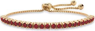 Palm Beach Jewelry Gold-Plated Birthstone Crystal Drawstring Bracelet