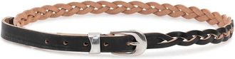 Our Legacy 2cm Gevlochten Riem - Heren - Riemen - Zwart - 80 CM - Leer - Accessoires