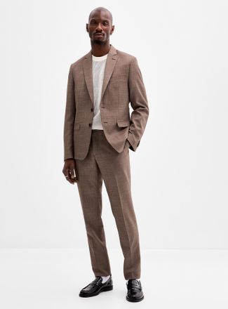 Le 31 Mens Cortado chambray suit Wool weave by Marzotto Stockholm fit - Slim