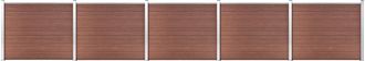 vidaXL Set De Panel De Valla Wpc Marr&oacute;n 872x146 Cm Vidaxl