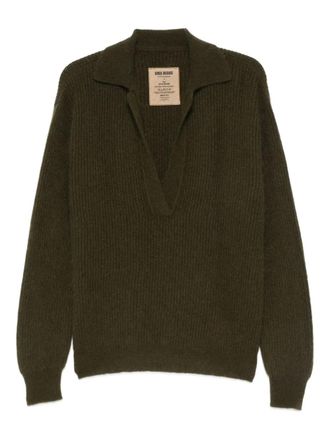 Uma Wang v-neck sweater - women - Fabric - S - Green