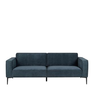 DRAWER Sof&aacute; de 3 plazas de tela - Azul oscuro