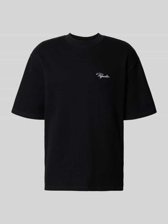 Pegador Oversized T-Shirt mit Strukturmuster in Black, Gr&ouml;&szlig;e XXL