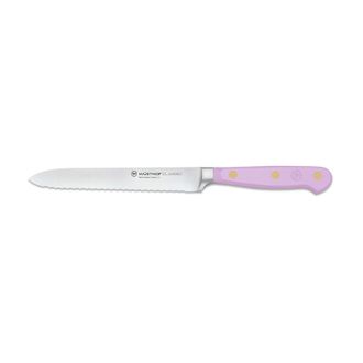 W&uuml;sthof Classic 5-Inch Serrated Utility Knife, Purple Yam