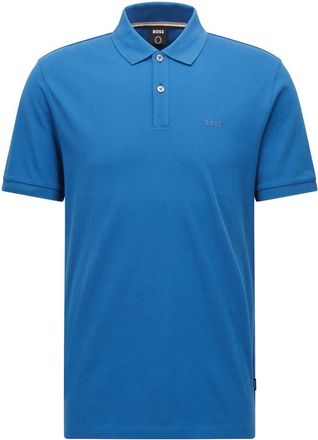 HUGO BOSS Mens Hbb Pallas Polo Iconic Logo Embroidered Shirt in Medium Blue 429 - Size 3XL