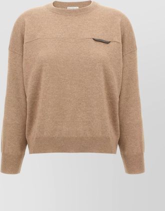 Brunello Cucinelli cashmere cropped crewneck jumper