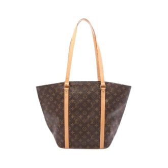 Louis Vuitton Pre-owned Tote Bags, female, Brown, Size: ONE SIZE Pre-owned Sac Shopping Monogram Coated Canvas Tote Bag