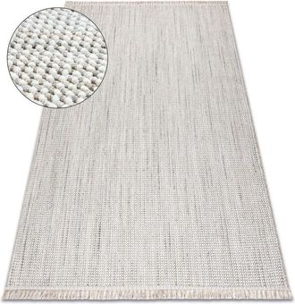 RugsX Alfombra Nano Eo78b Melange, Bucle, Tejido Plano Blanco / Gris Beige 200x290 Cm