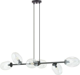 Wonderlamp Lámpara colgante con altura ajustable y 6 esferas transparentes