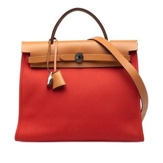 Herm&egrave;s Pre-owned Hermes Toile Herbag Zip 31 Ladies DMEWAE9T5FYCLQOS