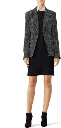 Diane Von F&uuml;rstenberg DVF Black & White Charlotte Tailored Jacket Size S